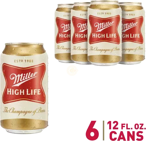 MILLER  HIGH LIFE 6PK 12 0Z CAN