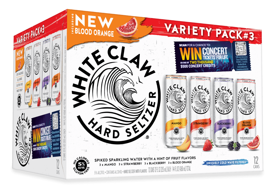 WHITE CLAW VARIETY #3 12 OZ 12 PK