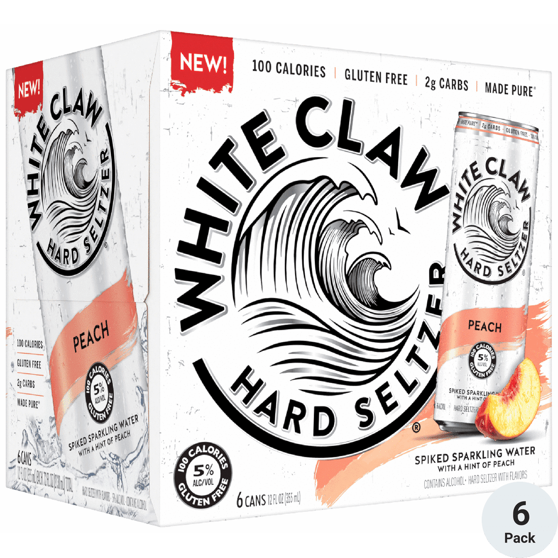 WHITE CLAW PEACH 6PK 