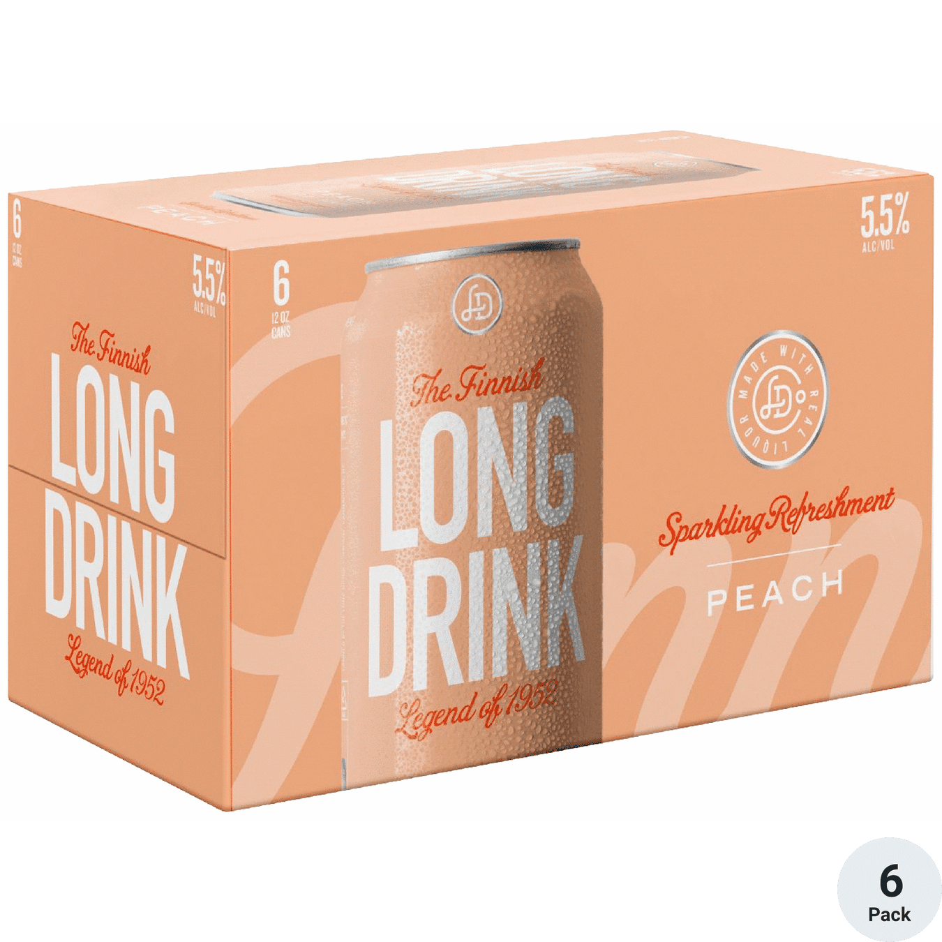 LONG DRINK PEACH 6PK