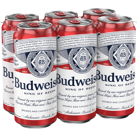 BUDWEISER 16OZ 6PK CAN