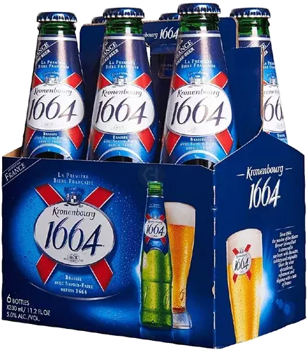 1664 LAGER WITH ALSATIAN HOPS BOTTLE  6 PK 