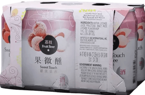 SWEET TOUCH LYCHEE TAIWAN BEER 6 PK 