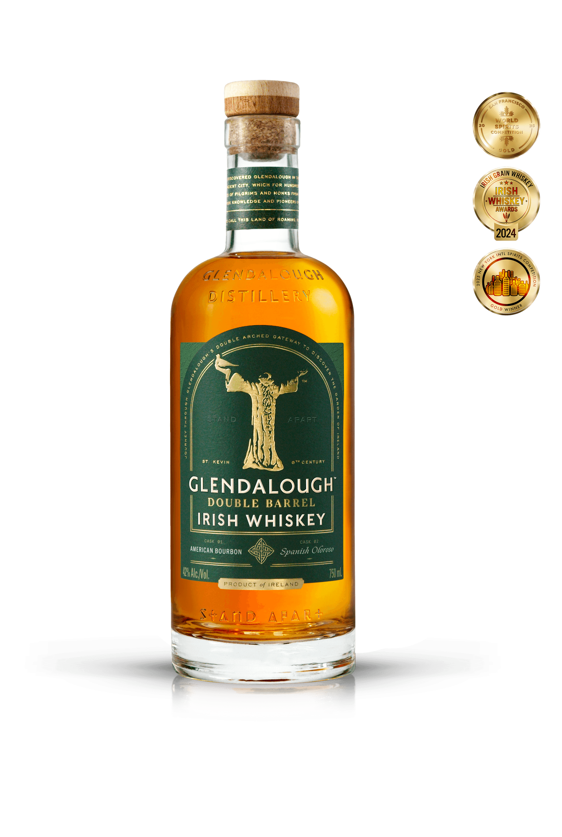 GLENDALOUGH DOUBLE BARREL WHISKY 750 ML