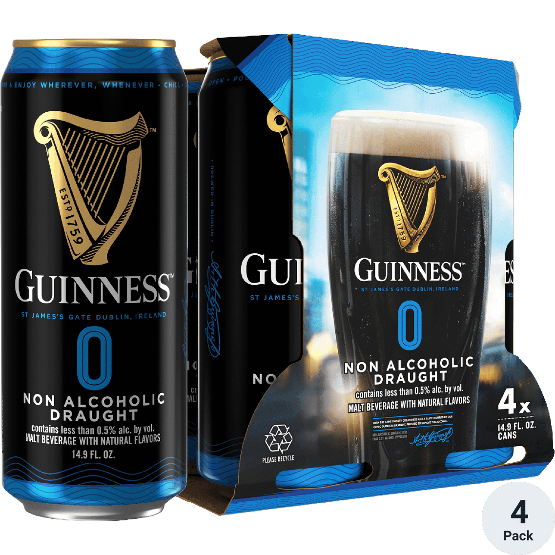 GUINNESS NON ALCOHOL 12 OZ 4PK