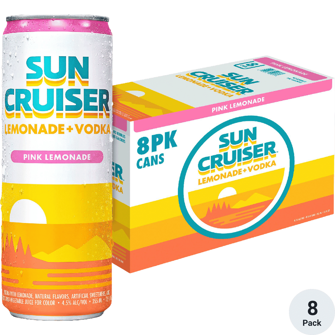 SUN CRUSIER PINK LEMONADE 8PK 12 OZ