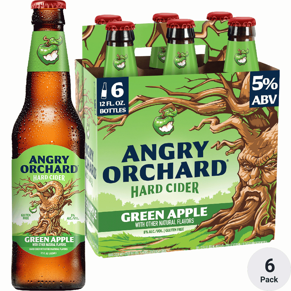 ANGRY ORCHARD GREEN APPLE BOTTLE 6 PK 