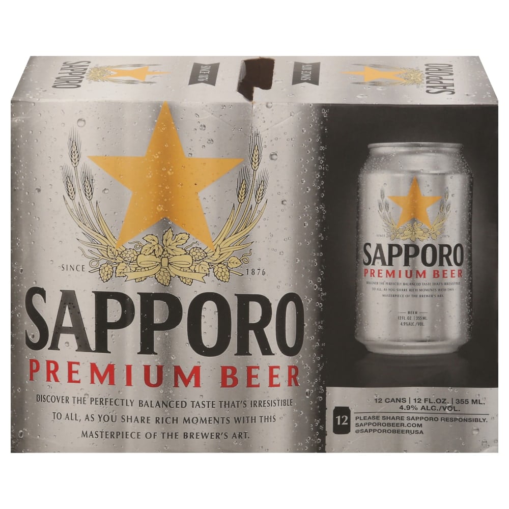 SAPPORO PREMIUM BEER 12PK 12 OZ 