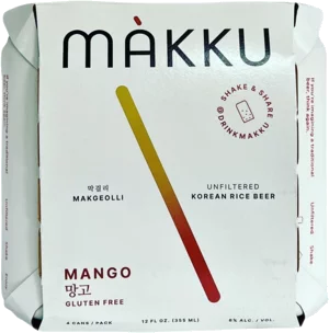 MAKKU  MANGO KOREAN RICE BEER 12 OZ 4PK