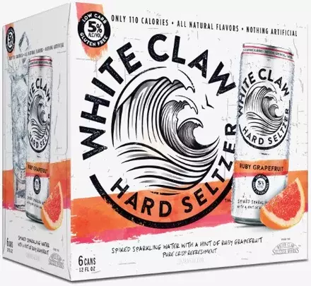 WHITE CLAW RUBY GRAPEFRUIT 6PK 12 OZ