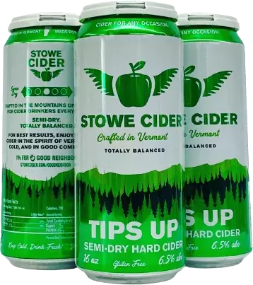 STOWE CIDER TIPS UP 16 OZ 4 PK 